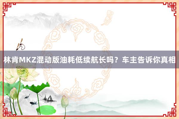 林肯MKZ混动版油耗低续航长吗？车主告诉你真相